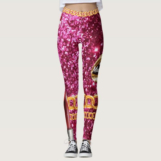 Gepersonaliseerde Gift voor Verjaardag, Bruid, Bru Leggings (Voorkant)