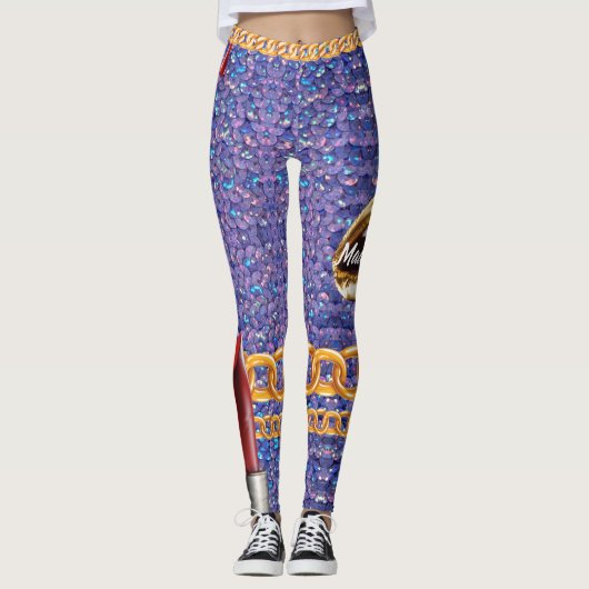 Gepersonaliseerde Gift voor Verjaardag, Bruid, Bru Leggings (Voorkant)