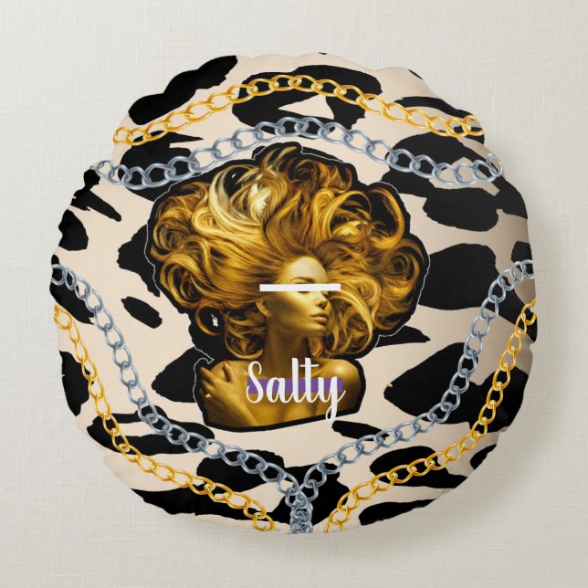 Gepersonaliseerde Gift voor Verjaardag, Bruid, Bru Rond Kussen (Voorkant)