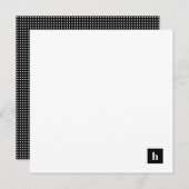 Gepersonaliseerde Gift Zwart-wit Plaid Monogram Notitiekaartje (Voorkant / Achterkant)