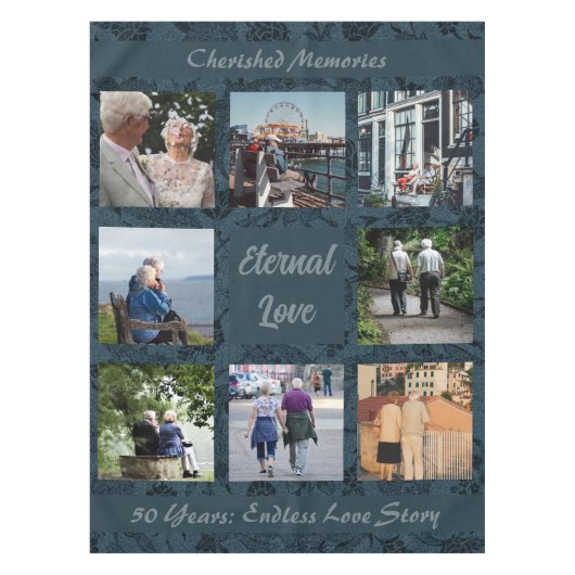 Gepersonaliseerde Gifts voor Oudere Ouders Koppels Tafelkleed (Voorkant)