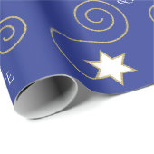 Gepersonaliseerde Giftwrap Dreidels & Harten 2 Cadeaupapier (Rol Hoek)