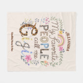 ❤️Gepersonaliseerde GIGI geschenken Voeg kleinkind Fleece Deken (Voorkant (Horizontaal))