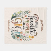 ❤️Gepersonaliseerde GIGI geschenken Voeg kleinkind Fleece Deken (Voorkant (Horizontaal))