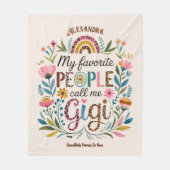 ❤️Gepersonaliseerde GIGI geschenken Voeg kleinkind Fleece Deken (Voorkant)