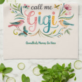 ❤️Gepersonaliseerde GIGI geschenken Voeg kleinkind Theedoek (Gevouwen)