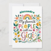 ❤️Gepersonaliseerde GIGI Gifts Moederdag Verjaarda Kaart (Voorkant)