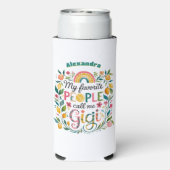 ❤️Gepersonaliseerde GIGI Gifts Moederdag Verjaarda Seltzer Blikjeskoeler (Seltzer Achterkant)