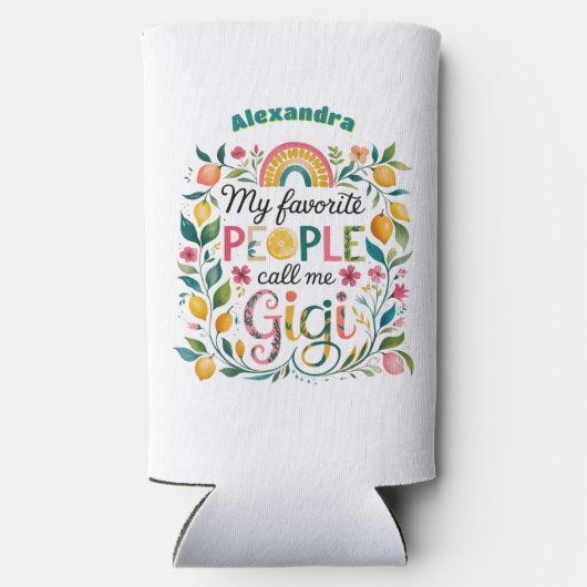 ❤️Gepersonaliseerde GIGI Gifts Moederdag Verjaarda Seltzer Blikjeskoeler (Achterkant)
