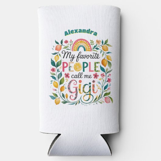 ❤️Gepersonaliseerde GIGI Gifts Moederdag Verjaarda Seltzer Blikjeskoeler (Voorkant)