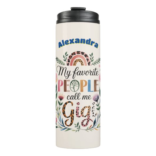 ❤️Gepersonaliseerde GIGI Gifts Moederdag Verjaarda Thermosbeker (Voorkant)