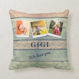Gepersonaliseerde Gigi Kleinkinderen 3 Fotocollage Kussen
