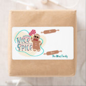 Gepersonaliseerde Gingerbread Christmas Gift Label (Insitu)
