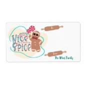 Gepersonaliseerde Gingerbread Christmas Gift Label (Voorkant)