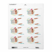 Gepersonaliseerde Gingerbread Christmas Gift Label (Full Sheet)