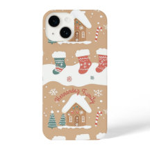 Gepersonaliseerde Gingerbread Christmas Phone Case