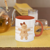 Gepersonaliseerde Gingerbread Girl Mok met Monogra