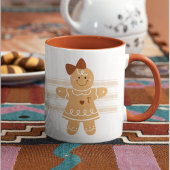 Gepersonaliseerde Gingerbread Girl Mok met Monogra