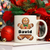 Gepersonaliseerde Gingerbread Man aangepaste naam  Koffiemok