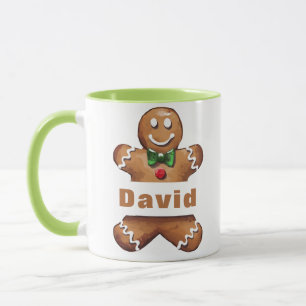 Gepersonaliseerde Gingerbread Man aangepaste naam  Mok