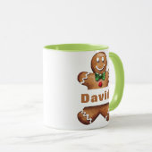 Gepersonaliseerde Gingerbread Man aangepaste naam  Mok (Voorkant rechts)