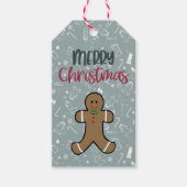 Gepersonaliseerde Gingerbread Man Gift Label Cadeaulabel (Voorkant)