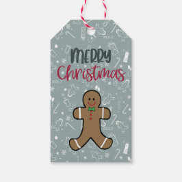 Gepersonaliseerde Gingerbread Man Gift Label Cadeaulabel