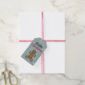 Gepersonaliseerde Gingerbread Man Gift Label Cadeaulabel (Met Touw)