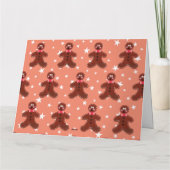 Gepersonaliseerde Gingerbread Man Kerstmis Kaart (Achterkant)