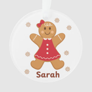 Gepersonaliseerde Gingerbread meisje Acryl Ornamen Ornament