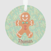 Gepersonaliseerde Gingerbrood Man Ornament (achterkant)