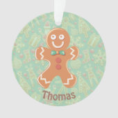 Gepersonaliseerde Gingerbrood Man Ornament (voorkant)