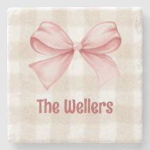 Gepersonaliseerde Gingham & Coquette Bow