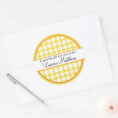 Gepersonaliseerde Gingham Gift Stickers (Envelop)