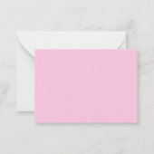 Gepersonaliseerde Gingham Kinderen Blush Pink Pset Notitiekaartje (Achterkant)