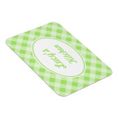 Gepersonaliseerde Gingham Magnet Magneet (Rechterzijde)
