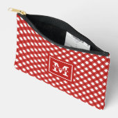 Gepersonaliseerde Gingham Plaid Patroon Etui (Open)