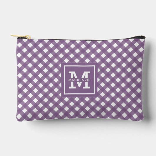 Gepersonaliseerde Gingham Plaid Patroon Etui (Voorkant)