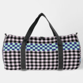 Gepersonaliseerde Gingham Plaid Plunjezak (Achterkant)