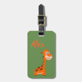 Gepersonaliseerde Giraffe Bagagelabel (Voorkant verticaal)