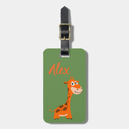 Gepersonaliseerde Giraffe Bagagelabel