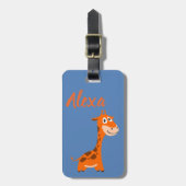 Gepersonaliseerde Giraffe Bagagelabel (Voorkant verticaal)