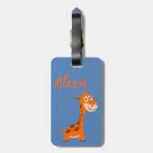 Gepersonaliseerde Giraffe Bagagelabel (Achterkant verticaal)