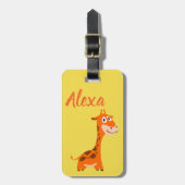 Gepersonaliseerde Giraffe Bagagelabel (Voorkant verticaal)