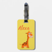 Gepersonaliseerde Giraffe Bagagelabel (Achterkant verticaal)