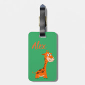Gepersonaliseerde Giraffe Bagagelabel (Achterkant verticaal)