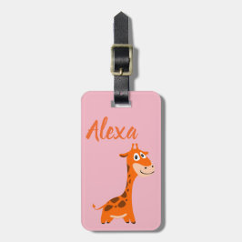 Gepersonaliseerde Giraffe Bagagelabel