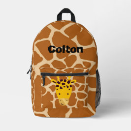 gepersonaliseerde Giraffe Bedrukte Rugzak