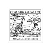 gepersonaliseerde Giraffe-boekenplaat Rubberstempel (Afrduk)