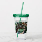 Gepersonaliseerde Giraffe Cup met deksel en stro Acryl Drinkbeker (Achterkant)